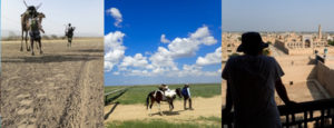 Salopek, saliendo del Gran Valle del Rift, en Africa, en su paso por Kazajstán y en la ciudad de Khiva, centro histórico musulmán, en Uzbekistán 