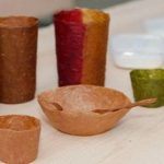 Envases hechos de puré de frutas y verduras